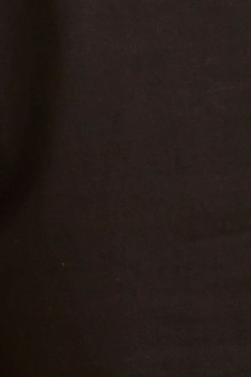 Black Jamie Cotton Jersey Crew Neck Cropped Tee