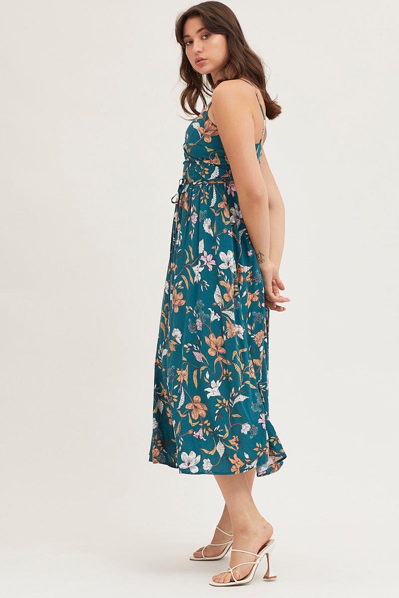 Print Dress Sleeveless Maxi