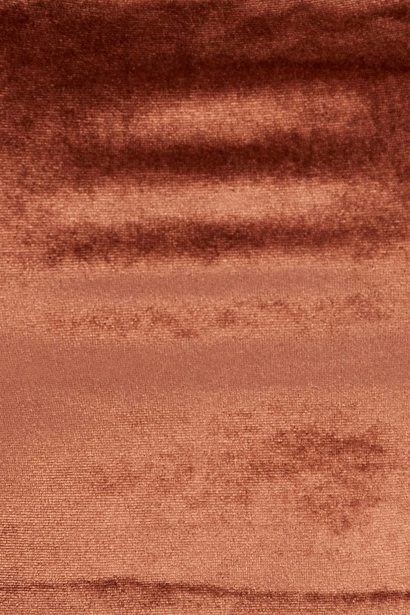 Brown Velour Singlet Lounge Crop Top