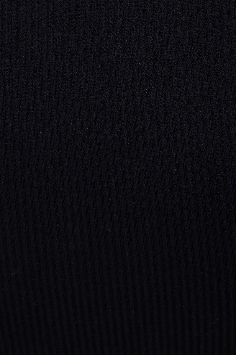 Black Tank Top Sleeveless Crew Neck