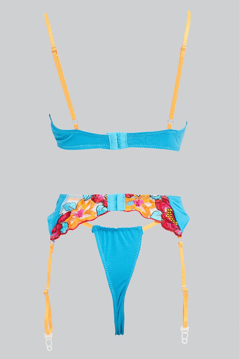 Multi Embroidered Lingerie Set