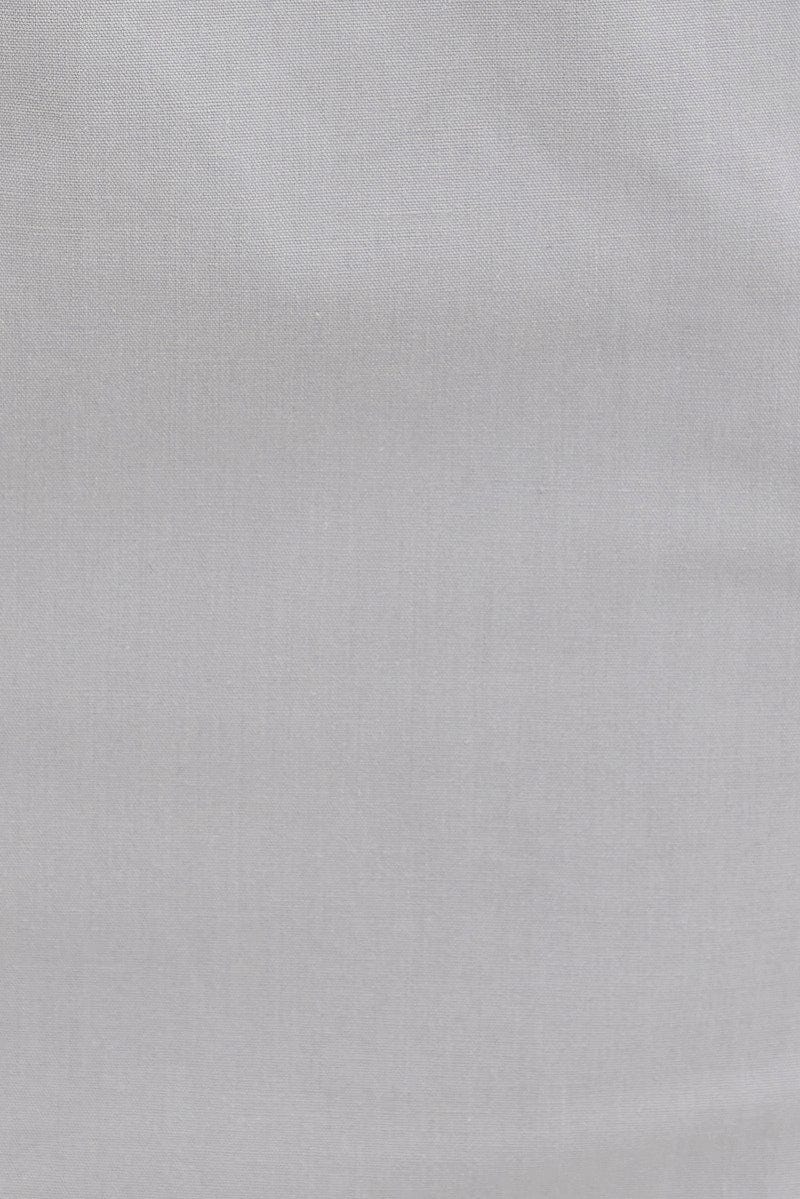 Grey Cargo Skirt Midi Cotton