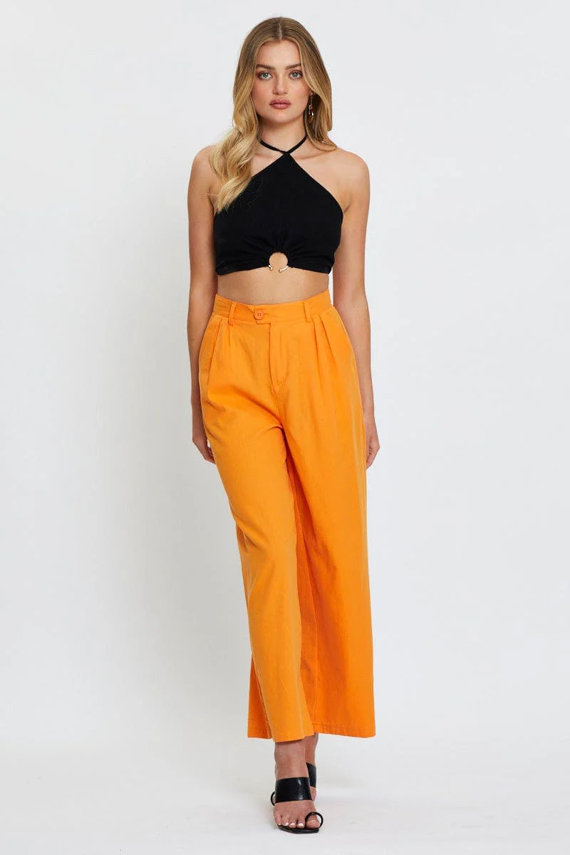 Green Crop Top Sleeveless Halter