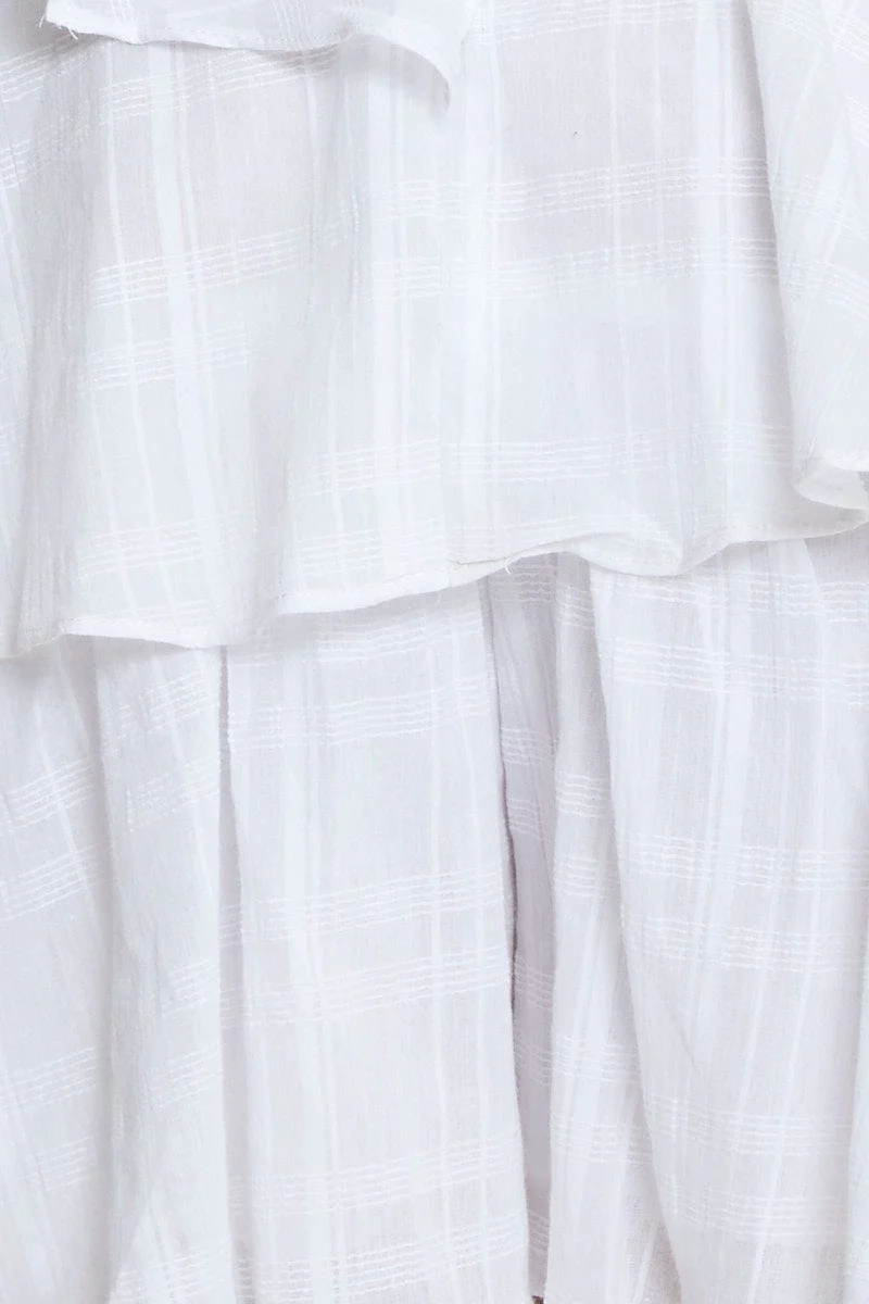 White Mini Dress Square Neck