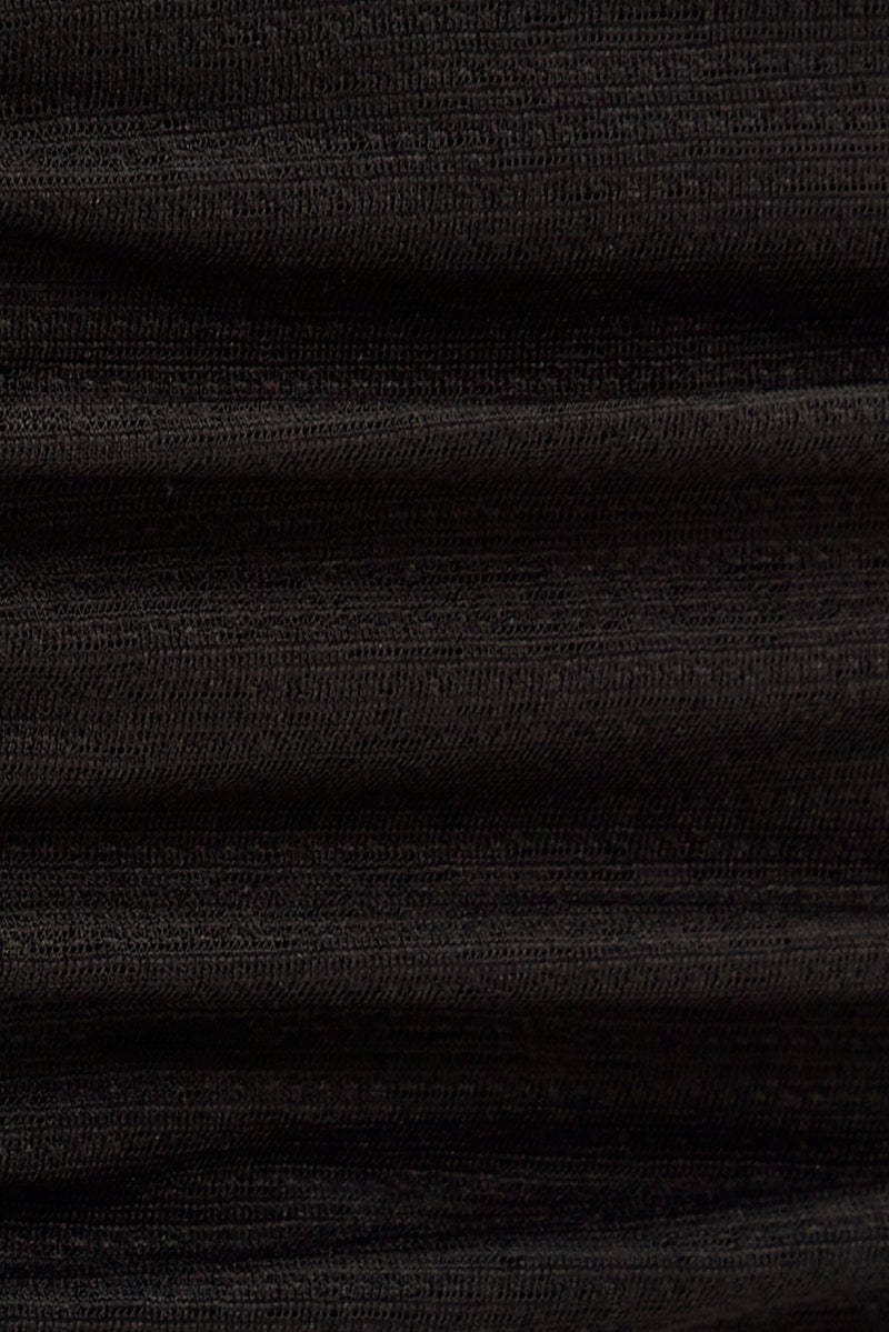 Black Twist Front Textured Cami