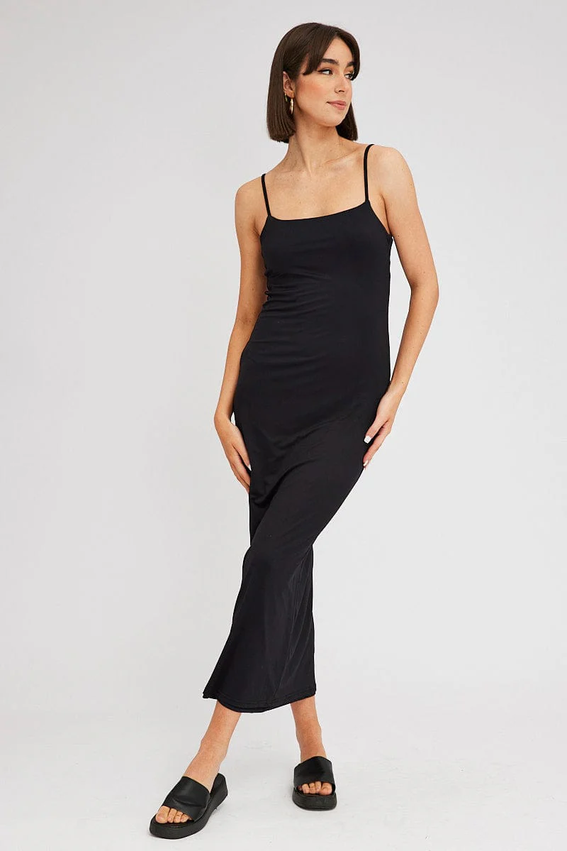 Black Supersoft Maxi Dress Sleeveless