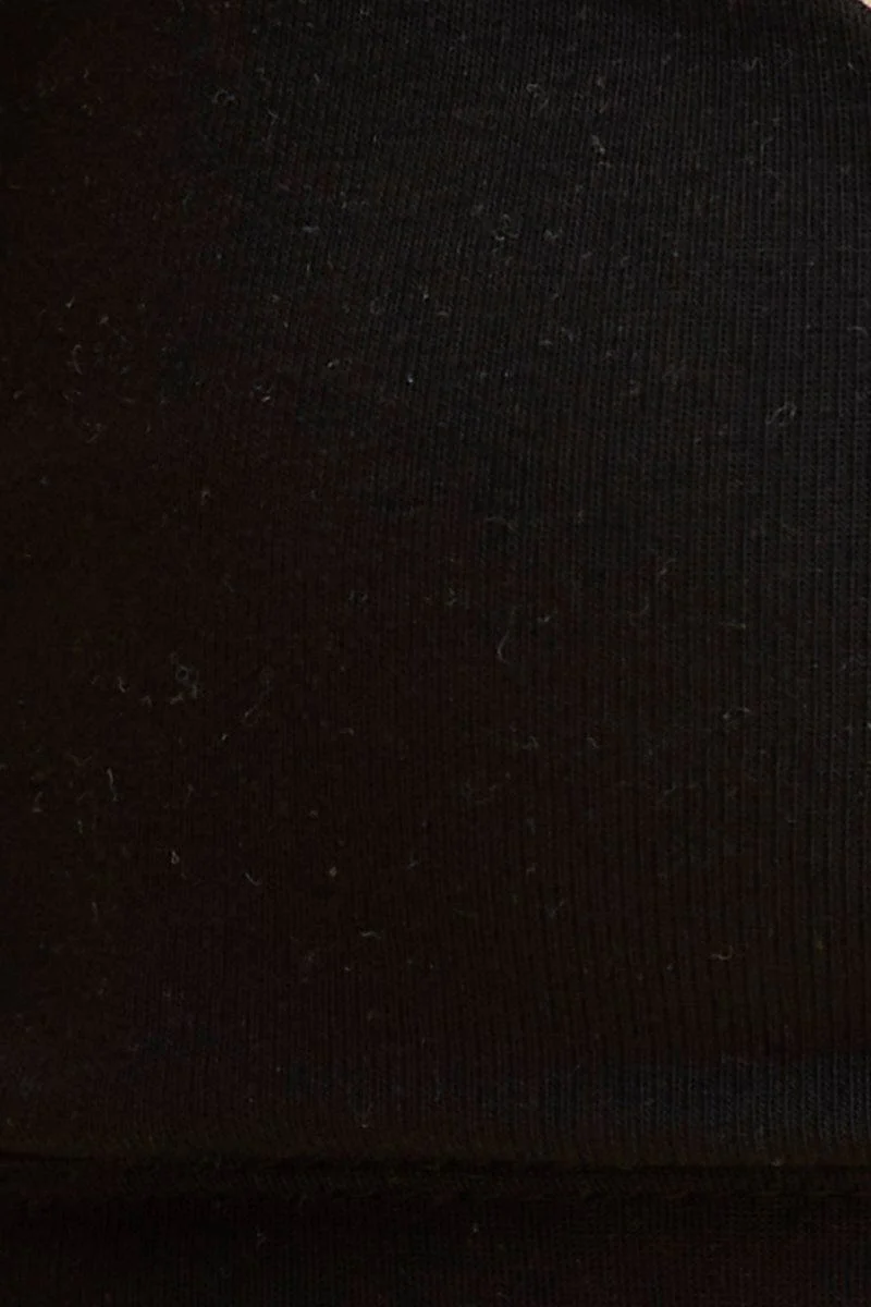 Black Cotton Bralette Cotton Stretch Scoop Neck