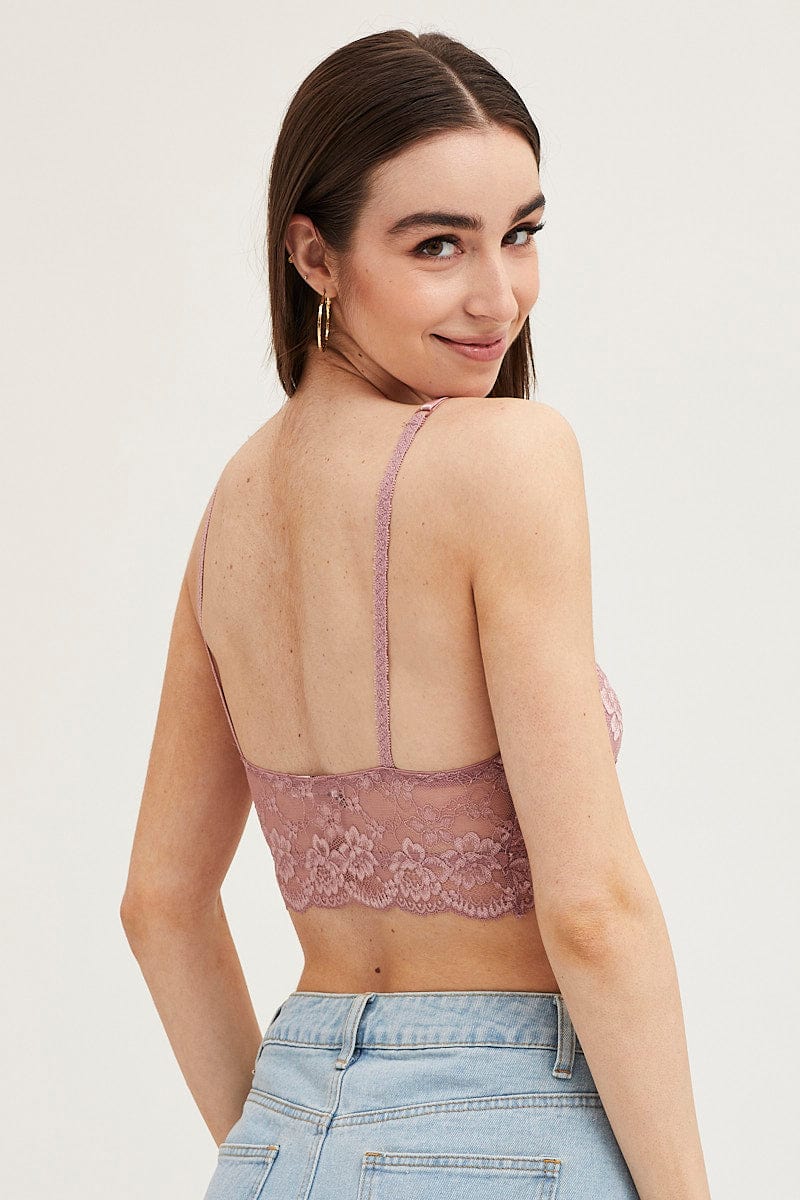 Pink Bralette Lace