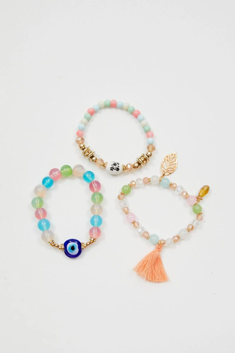 Orange Beaded Bracelet