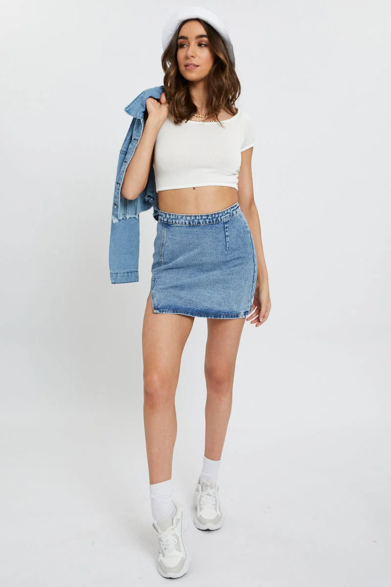 White Cross Back Top