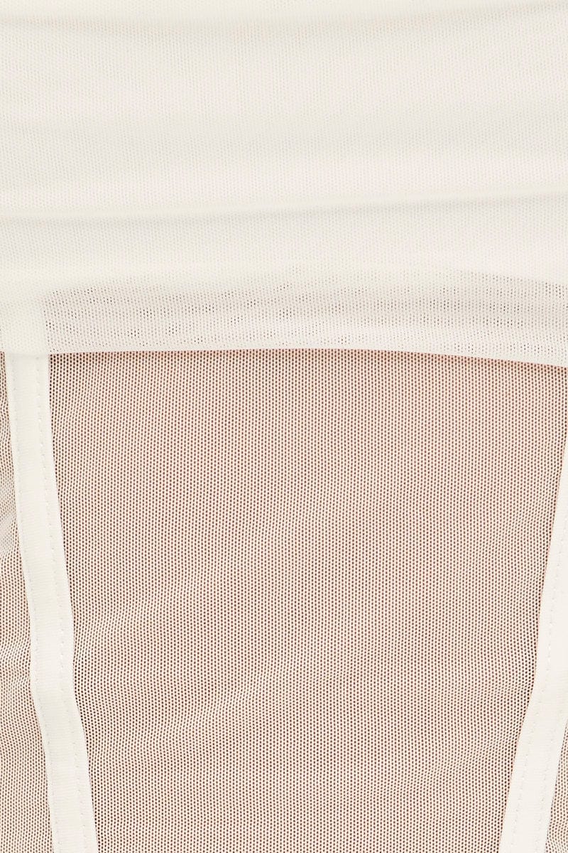 White Mesh Sleeveless Cami Top