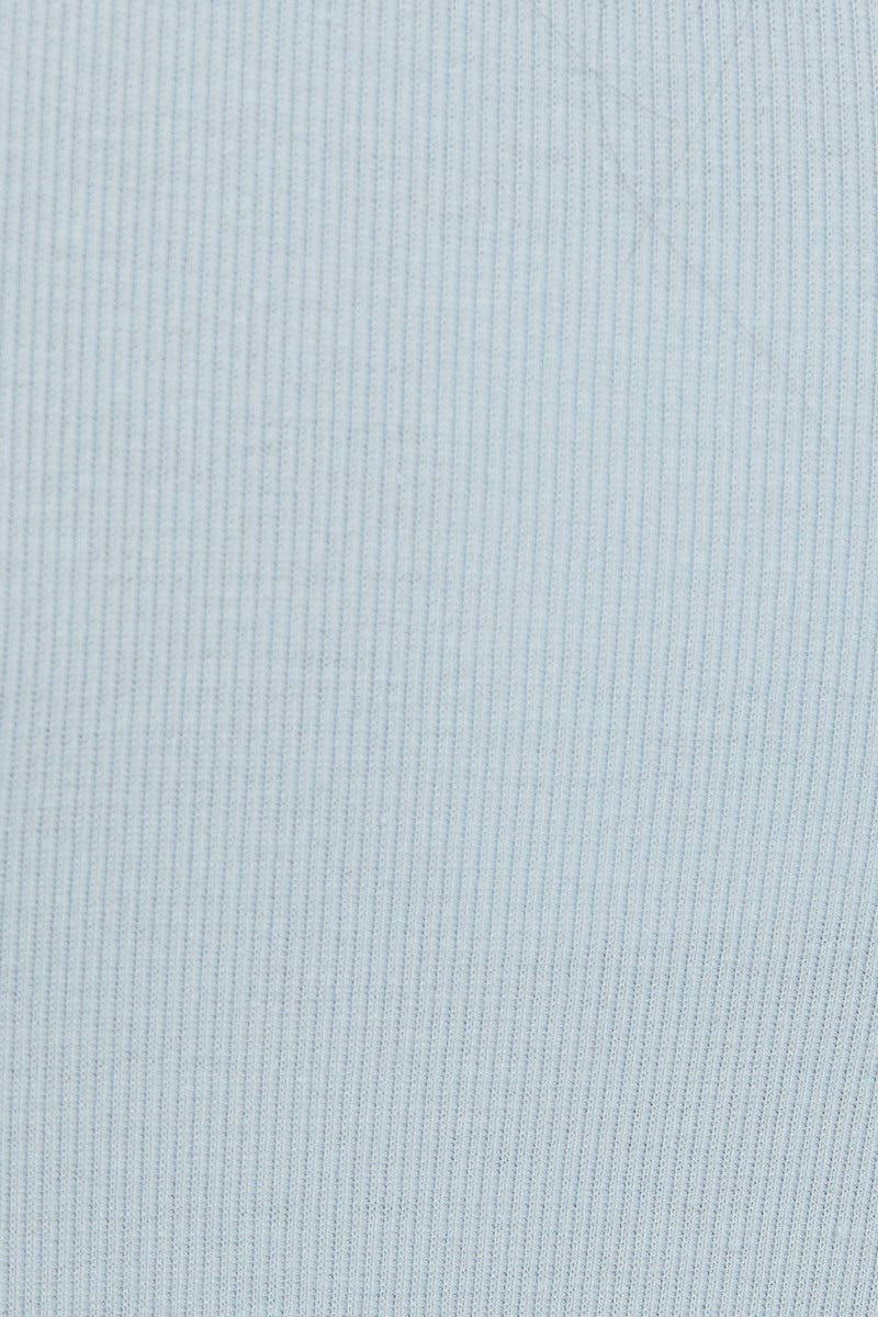 Blue Ribbed Bodycon Mini Dress