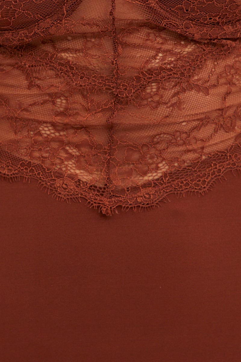 Brown Evening Party Maxi Dress