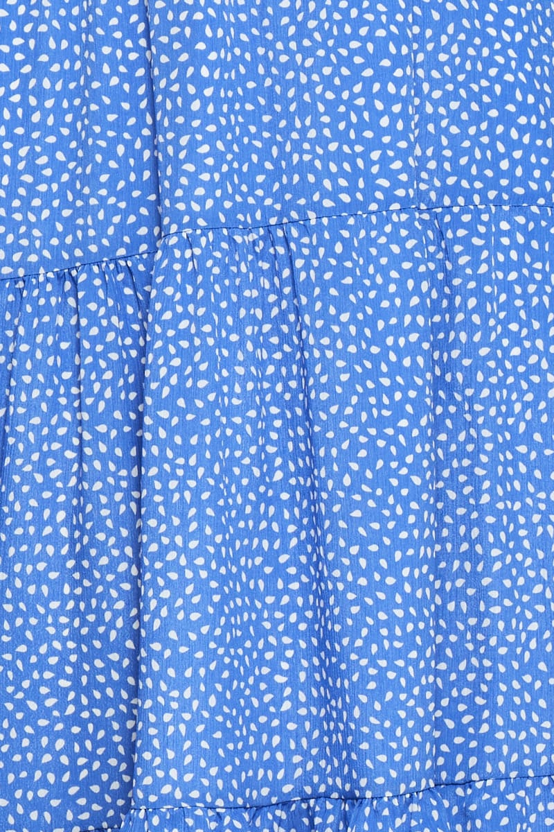 Geo Print Midi Dress Short Sleeve