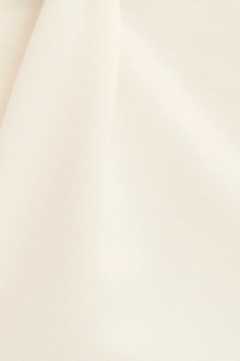 White Bandeau Top Crop Ponte