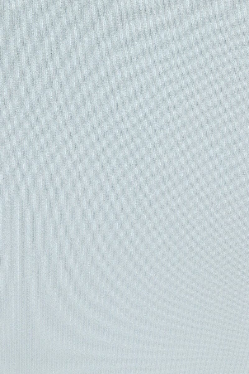 Blue High Waist Jersey Skinny Maxi Skirt