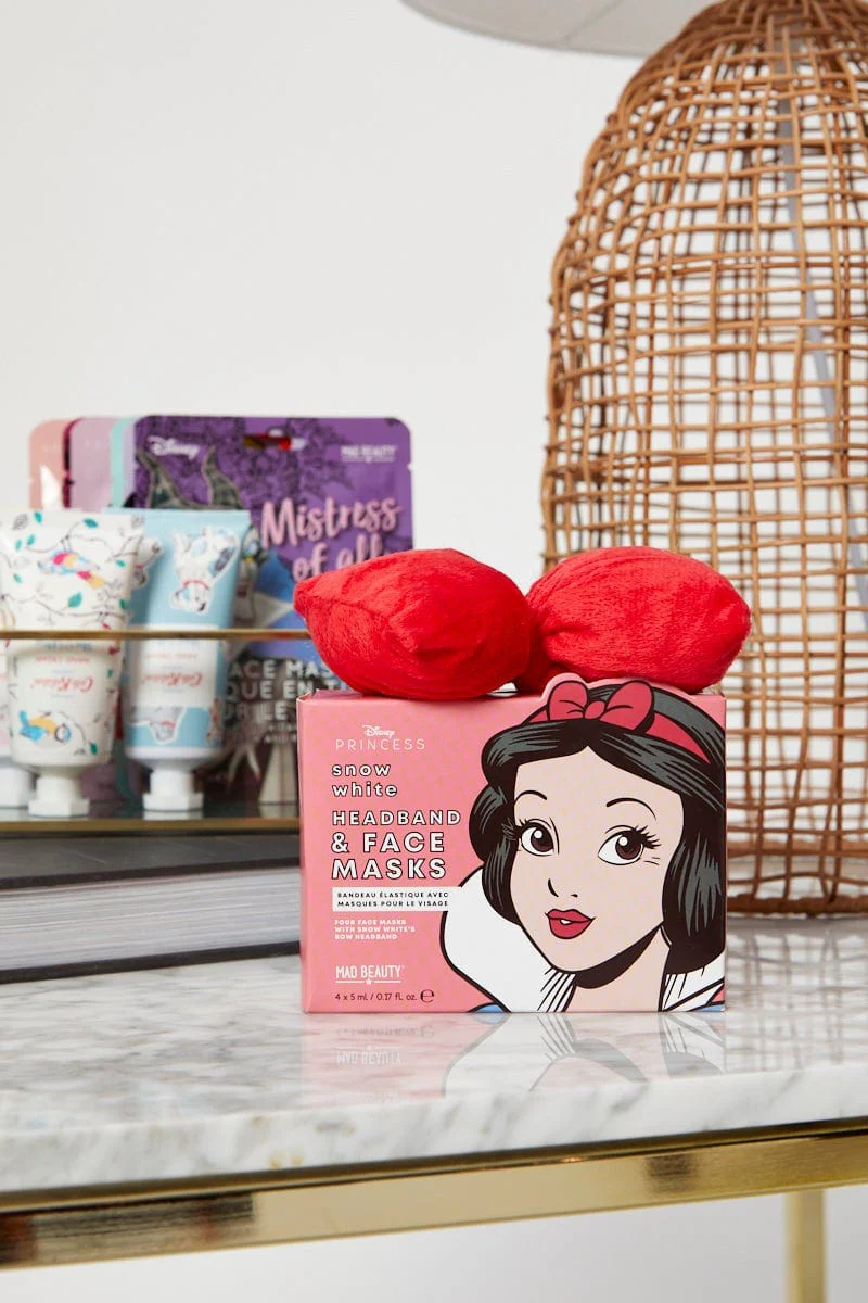 Red Disney Princess Snow White Headband And Face Mask