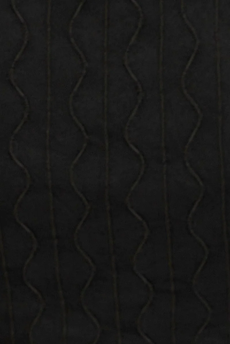 Black Top Short Sleeve Sweetheart Keyhole Hook & Eye