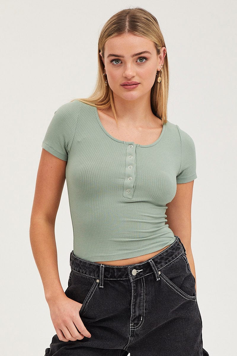 Green Smock Top