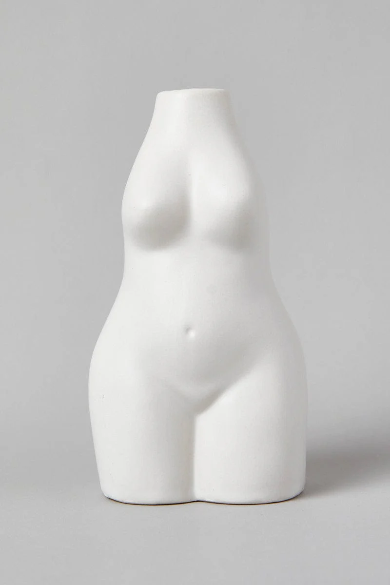 White Ceramic Body Vase
