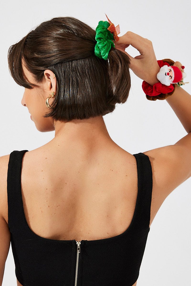 Multi Christmas Scrunchies