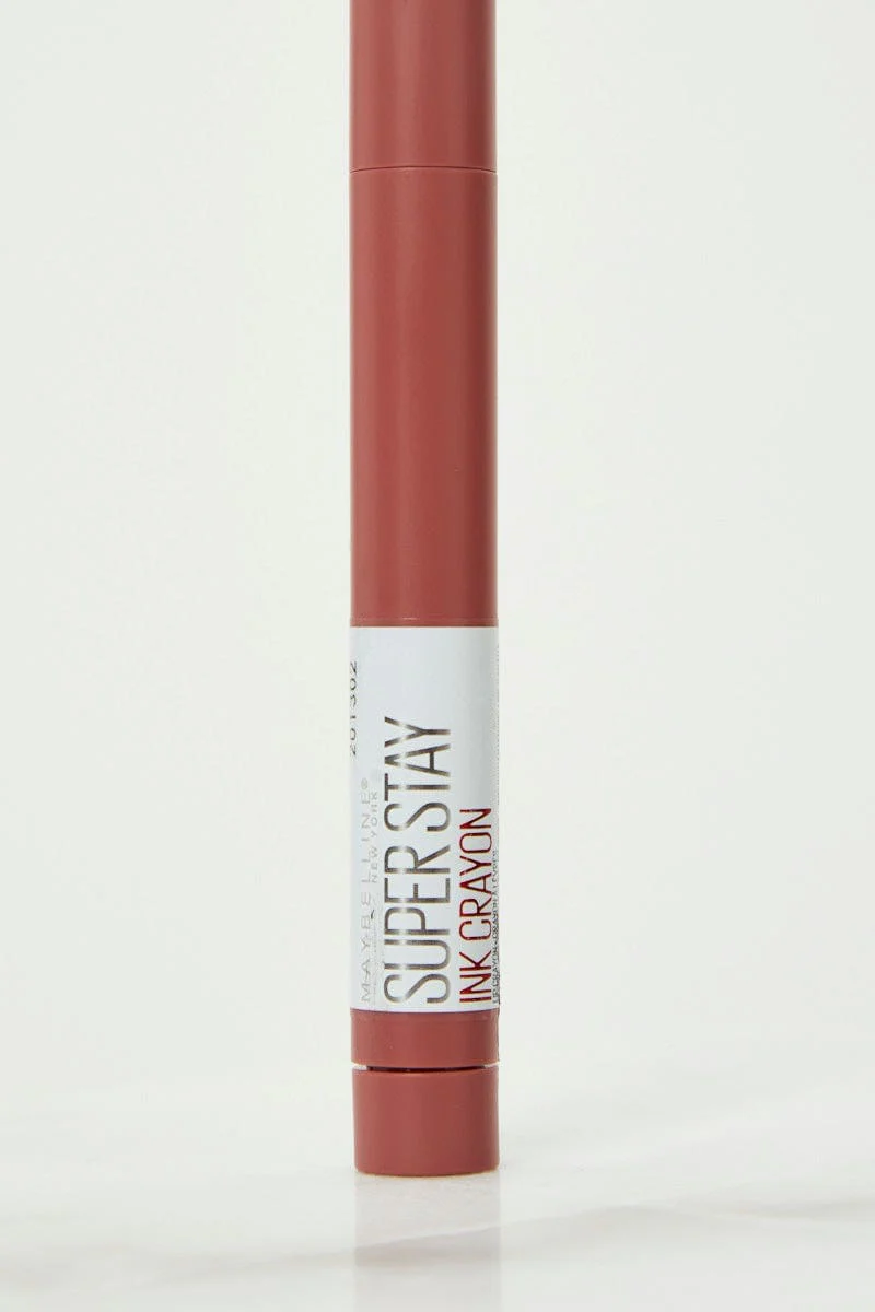 Pink Maybelline Superstay Ink Crayon Lipstick