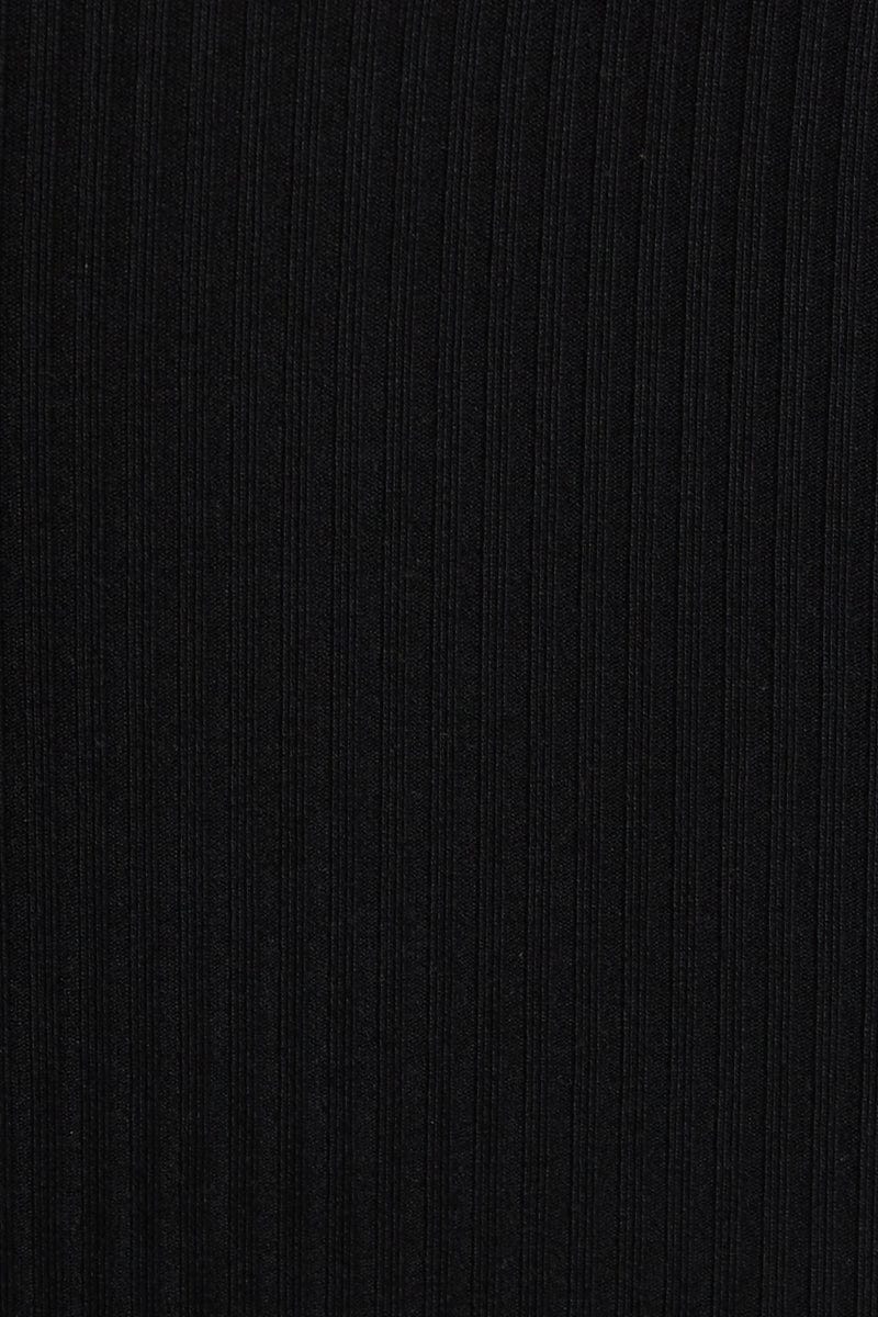 Black Lace Trim Tie Front Cami