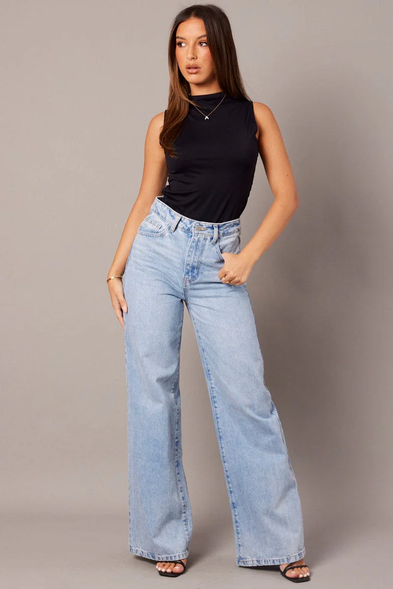 Black Sleeveless Top Side Ruched