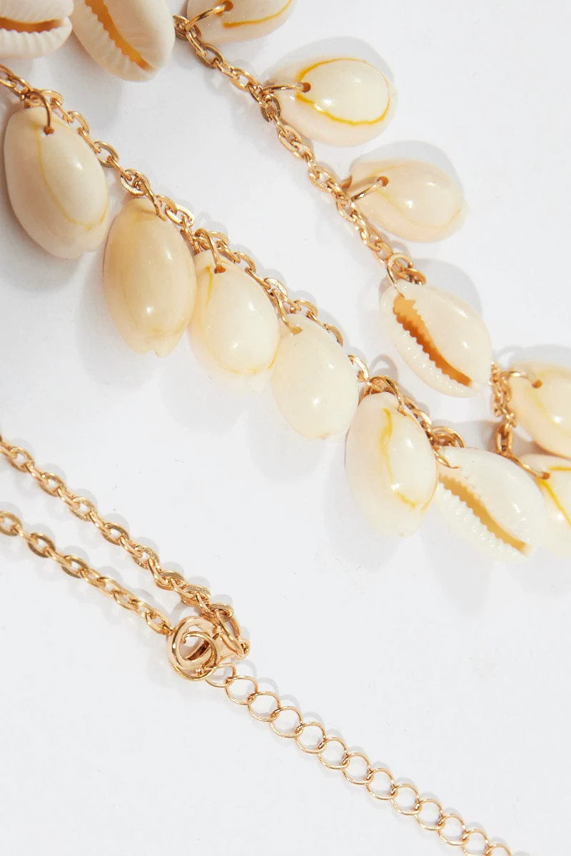 White Shell Pendent Belly Chain