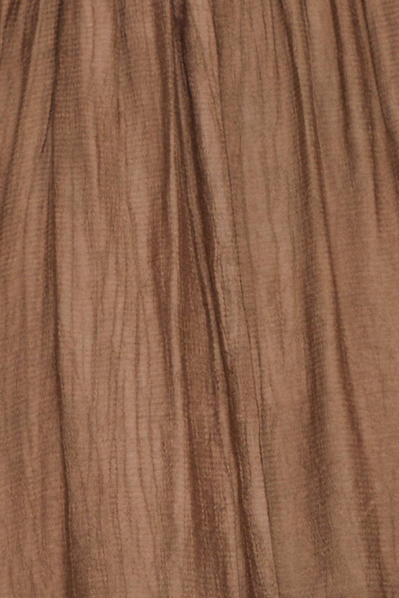 Brown A Line Dress Mini