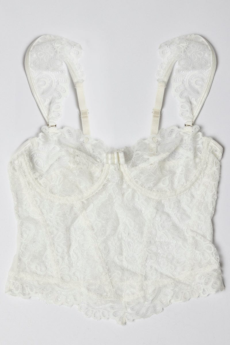 White Lace Corset Top