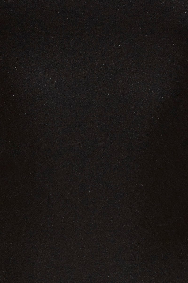 Black Satin Bodycon Mini Party Dress