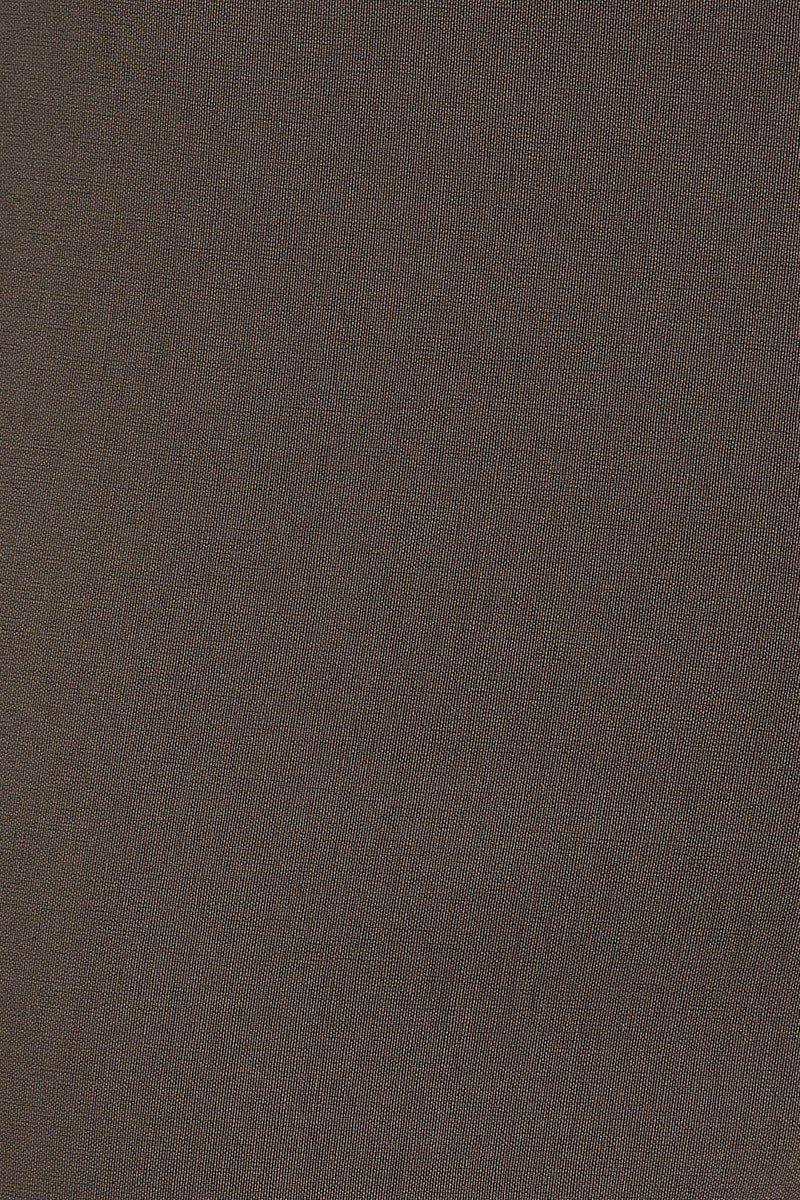 Grey Mid Rise Stretch Flare Pant