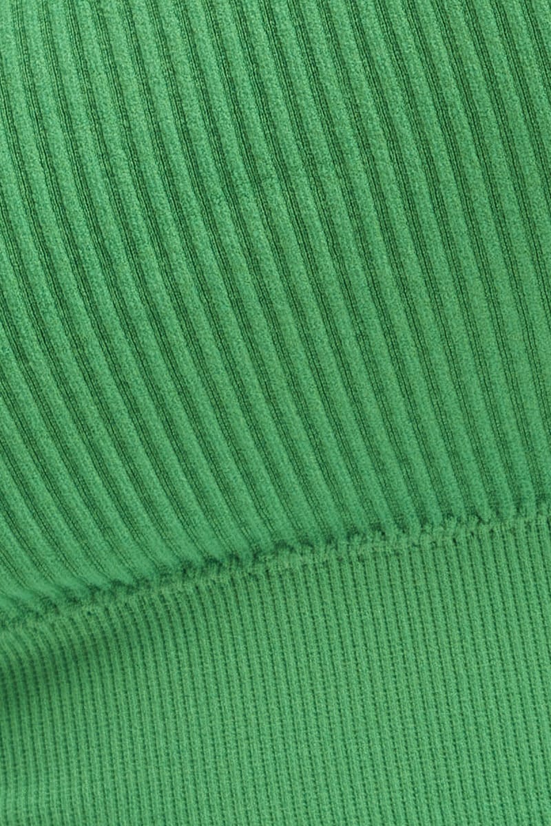 Green Seamless Crop Top Bralette