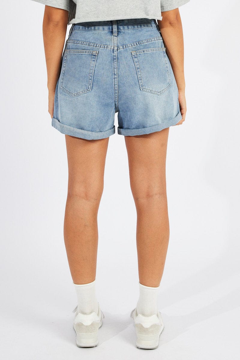 Denim Short Jeans High Rise
