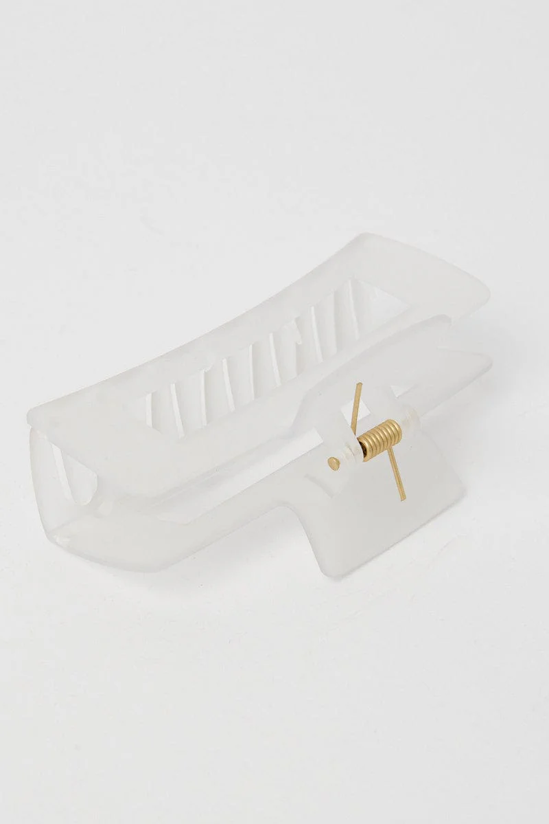 Metallic Rectangle Claw Clip