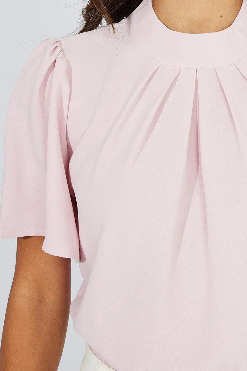 Pink Top Short Sleeve