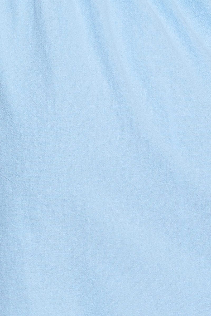 Blue Mini Dress Short Sleeve