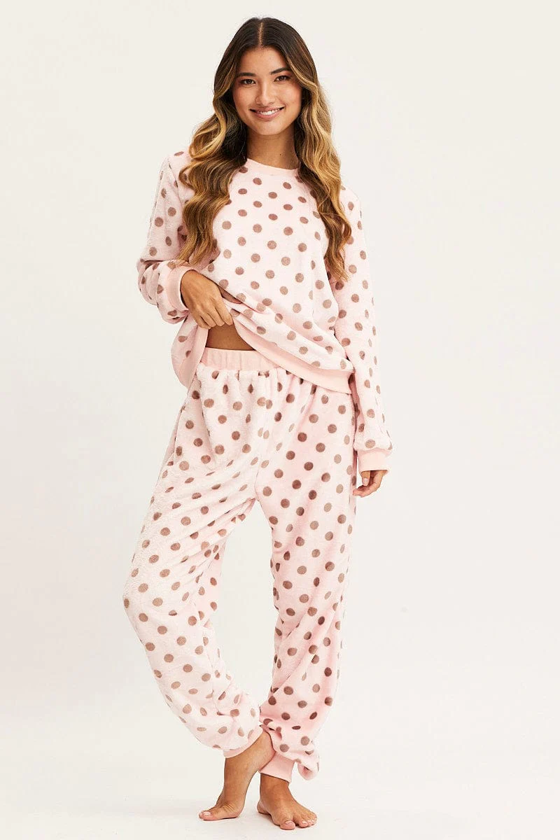 Polka Dot Loungewear Pants