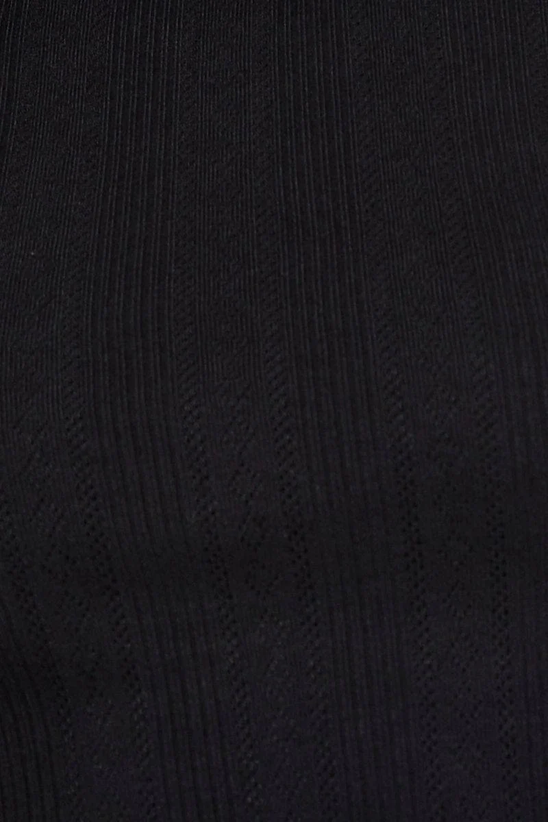 Black Crop Top Short Sleeve