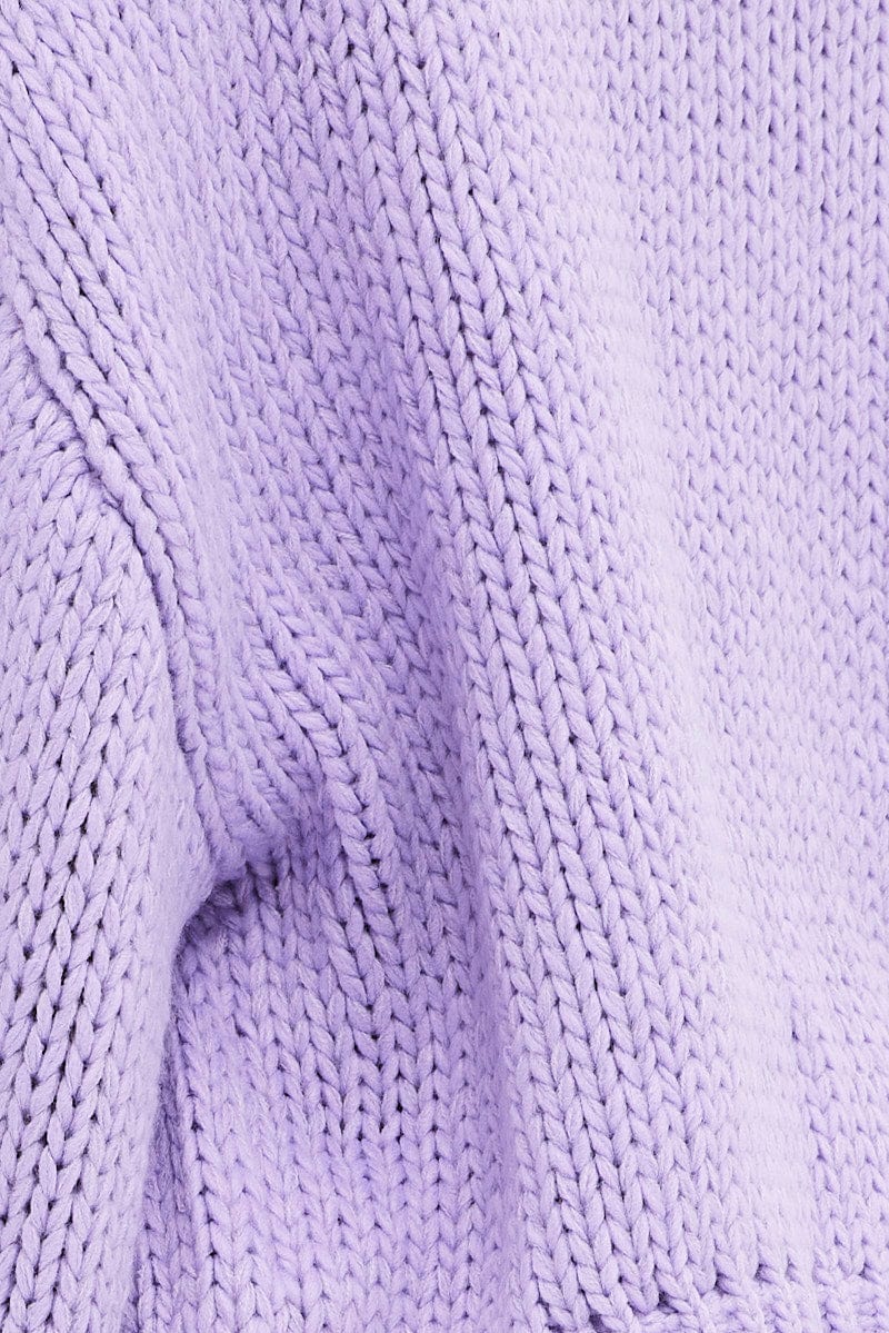 Purple Oversized Cardigan