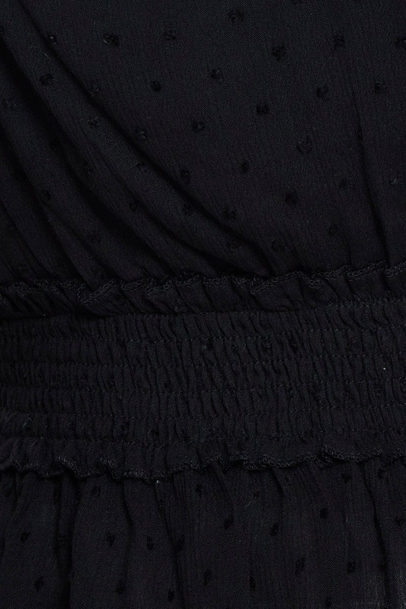 Black Ruffle Top Sleeveless