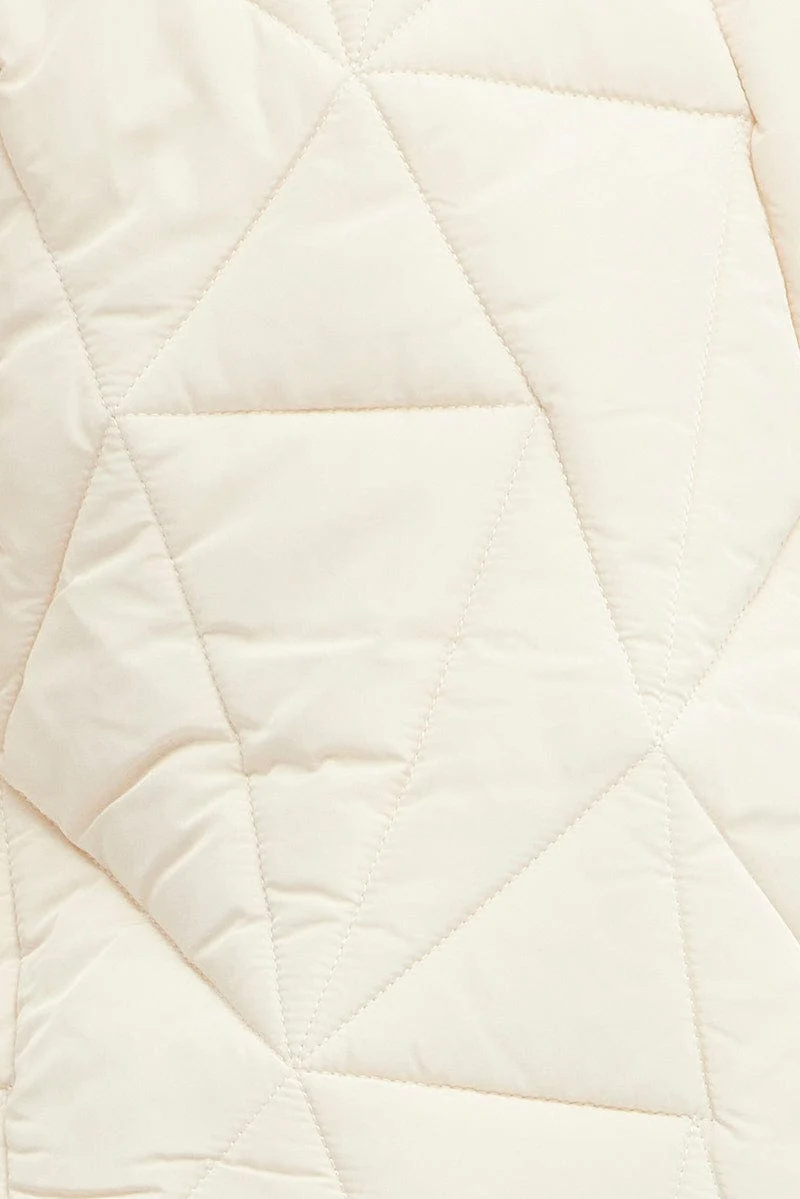 White Puffer Jacket Long Sleeve