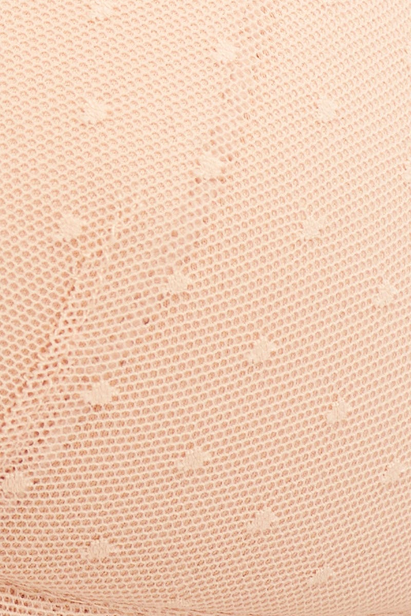 Beige Mesh Bralette