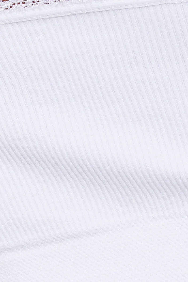 White Bralette Top Seamless