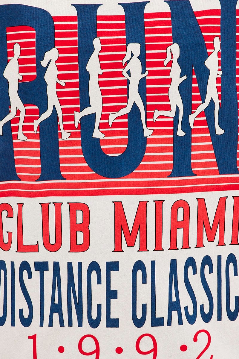 White Graphic T Shirt Oversized Short Sleeve