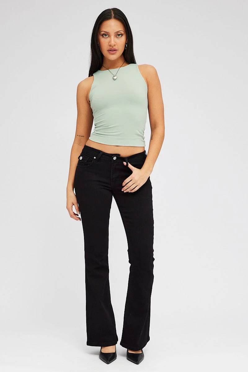 Green Supersoft Tank Sleeveless