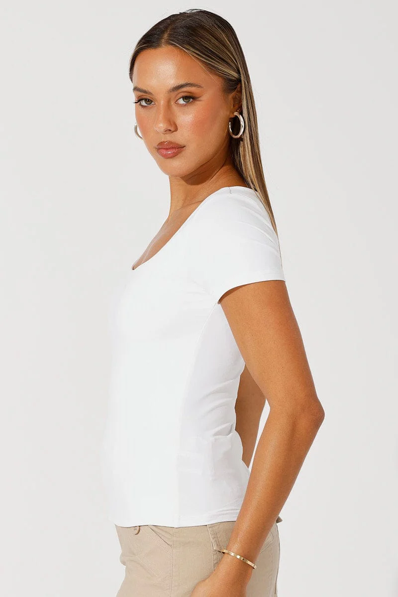 White Supersoft Top Short Sleeve