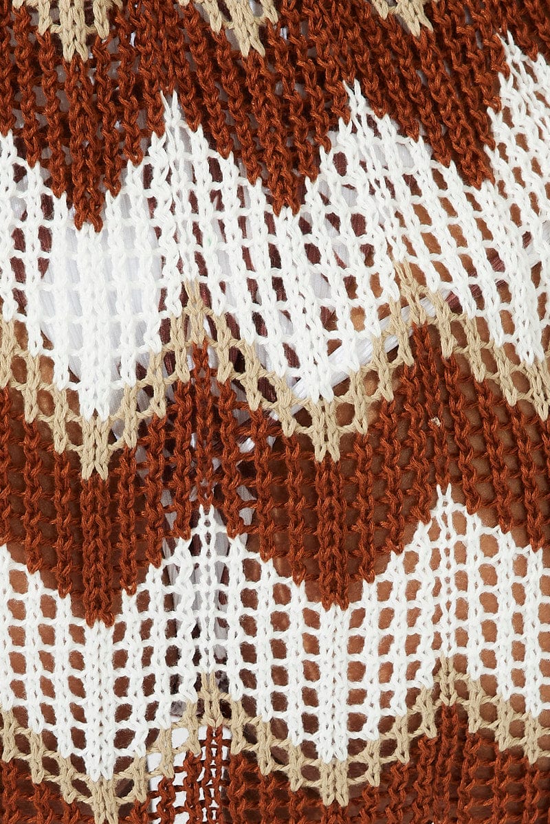 Brown Crochet Dress