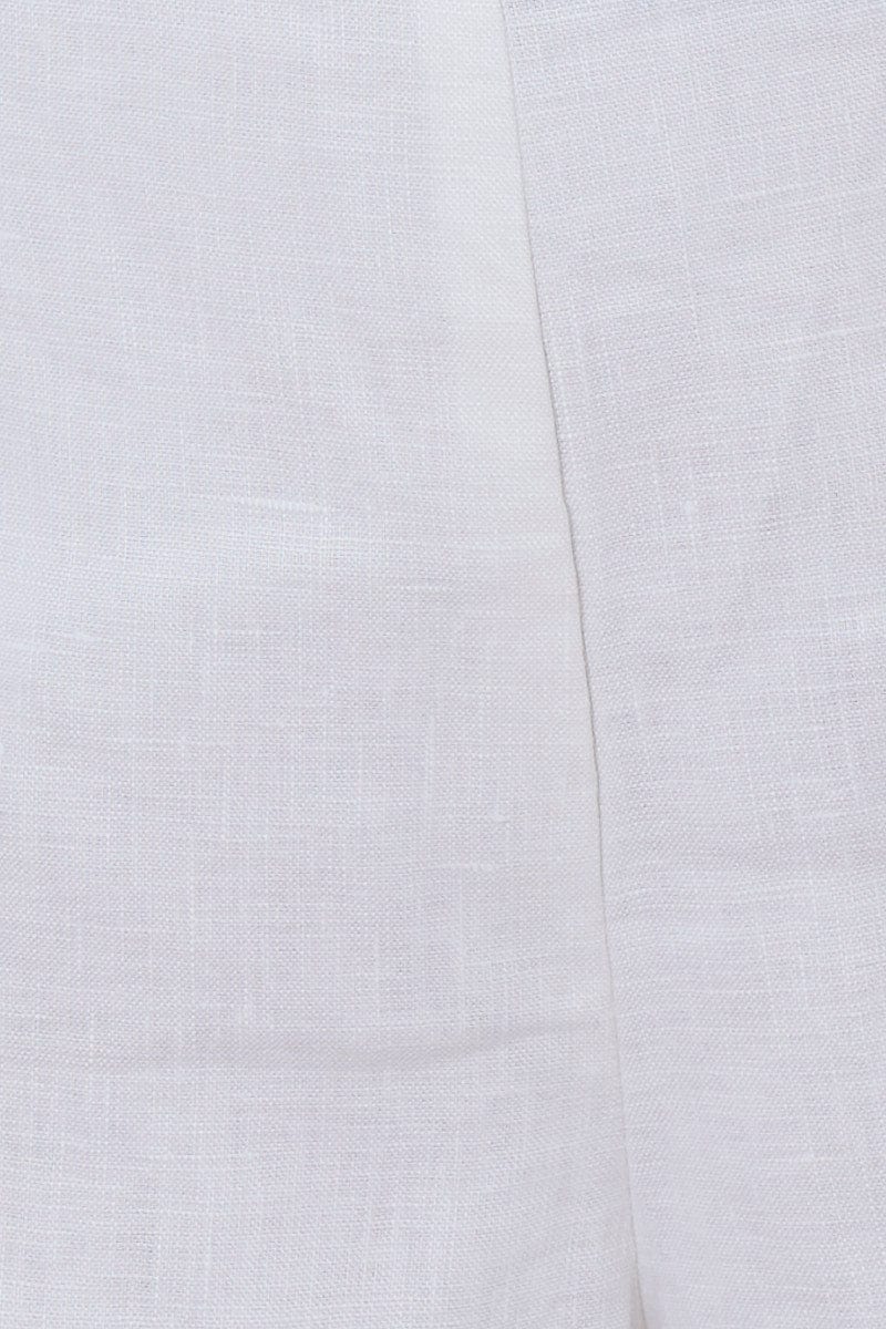 White Wide Leg Pants High Waist